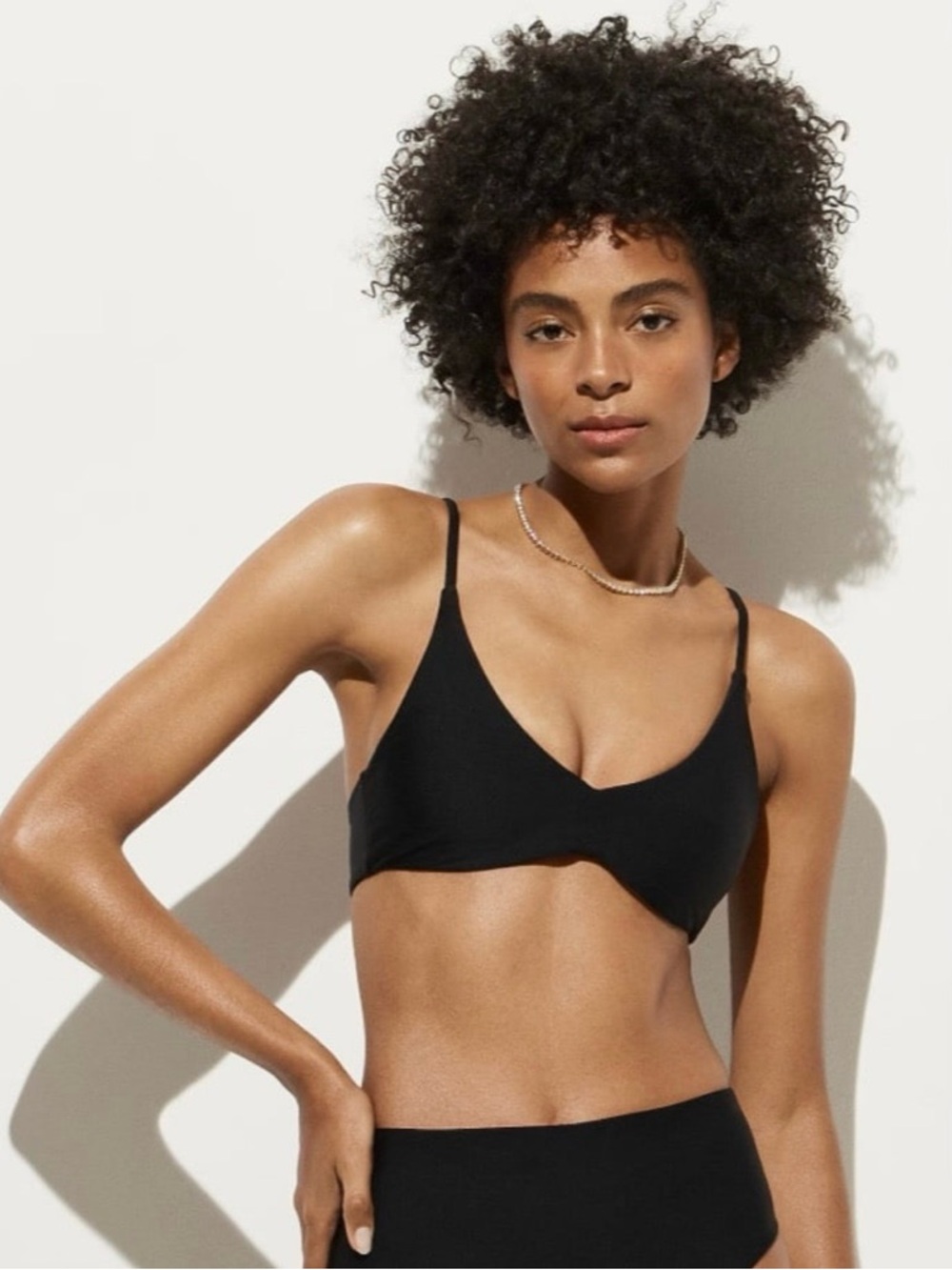 NWT J. Crew Lana Bikini Top Classic Sculpt Black